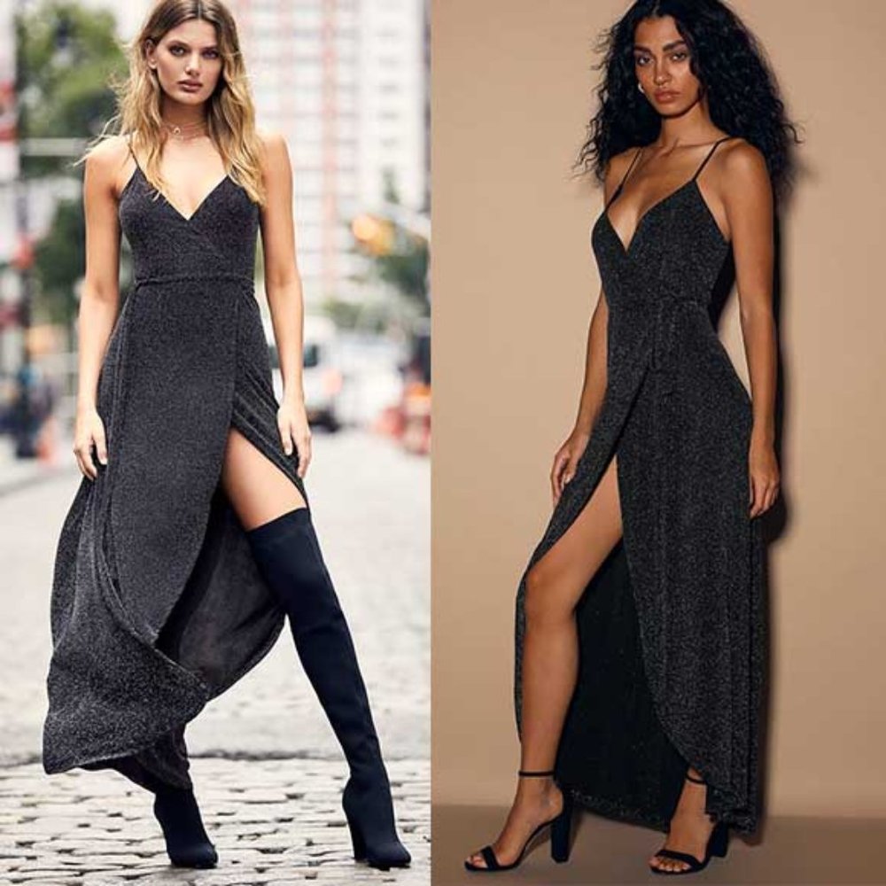 Lulu's Black Maxi Dress